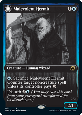 Malevolent Hermit // Benevolent Geist [Innistrad: Double Feature] - The Mythic Store | 24h Order Processing