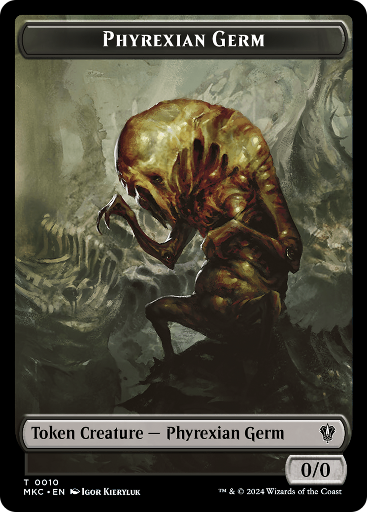 Spirit // Phyrexian Germ Double-Sided Token [Murders at Karlov Manor Commander Tokens] - The Mythic Store | 24h Order Processing