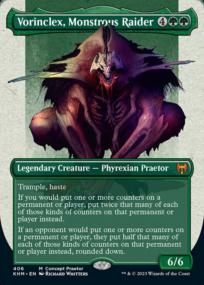 Vorinclex, Monstrous Raider (Borderless Concept Praetors) [Phyrexia: All Will Be One] - The Mythic Store | 24h Order Processing