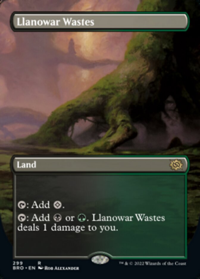 Llanowar Wastes (Borderless Alternate Art) [The Brothers' War] - The Mythic Store | 24h Order Processing