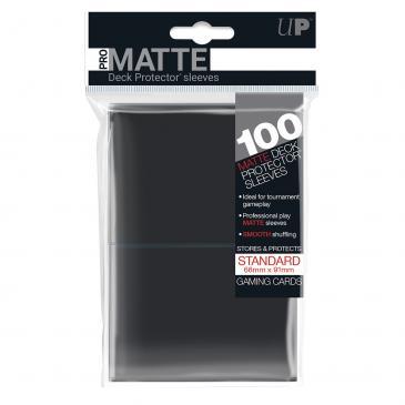 100ct Pro-Matte Black Standard Deck Protectors - The Mythic Store | 24h Order Processing