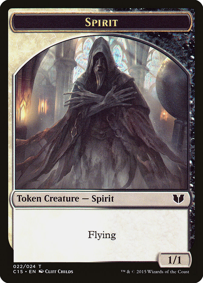 Zombie // Spirit (022) Double-Sided Token [Commander 2015 Tokens] - The Mythic Store | 24h Order Processing