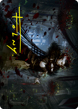 Falkenrath Forebear Art Card (Gold-Stamped Signature) [Innistrad: Crimson Vow Art Series] - The Mythic Store | 24h Order Processing