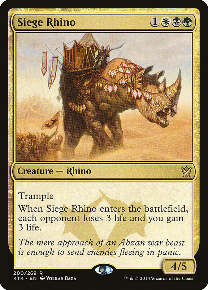 Siege Rhino [Khans of Tarkir] - The Mythic Store | 24h Order Processing