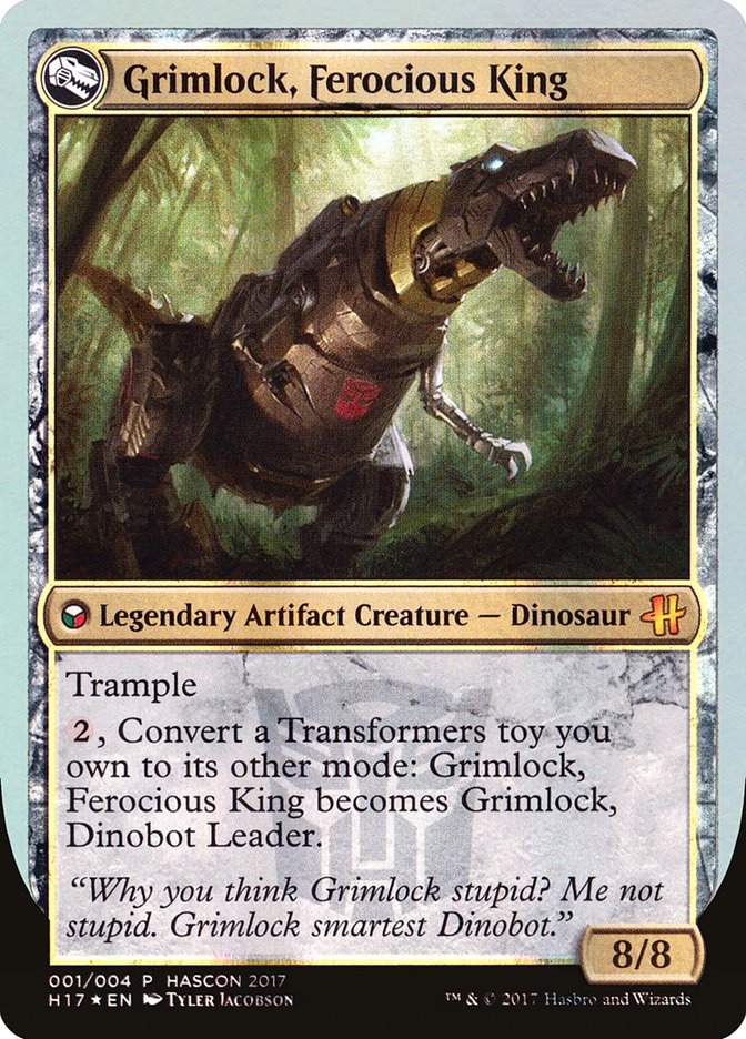 Grimlock, Dinobot Leader // Grimlock, Ferocious King [HasCon 2017] - The Mythic Store | 24h Order Processing