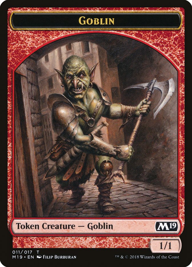 Knight // Goblin Double-Sided Token (Game Night) [Core Set 2019 Tokens] - The Mythic Store | 24h Order Processing