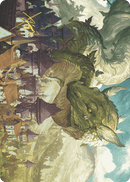 Beanstalk Wurm Art Card (Gold-Stamped Signature) [Wilds of Eldraine Art Series] - The Mythic Store | 24h Order Processing