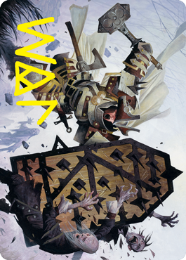 Estwald Shieldbasher Art Card (Gold-Stamped Signature) [Innistrad: Crimson Vow Art Series] - The Mythic Store | 24h Order Processing