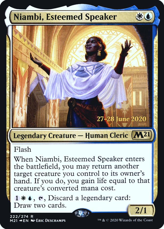 Niambi, Esteemed Speaker [Core Set 2021 Prerelease Promos] - The Mythic Store | 24h Order Processing