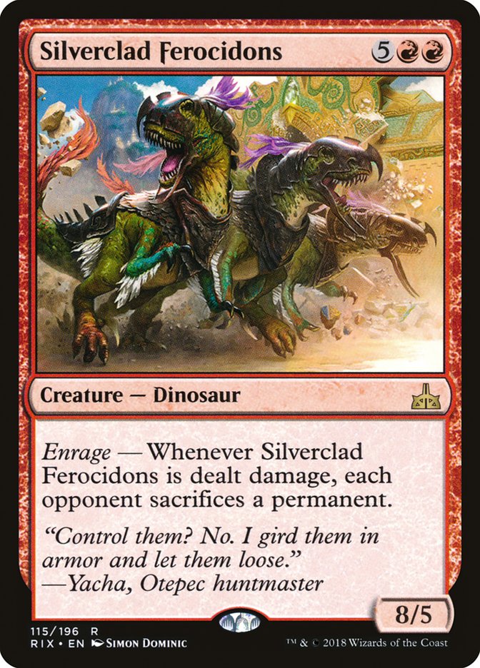 Silverclad Ferocidons [Rivals of Ixalan] - The Mythic Store | 24h Order Processing