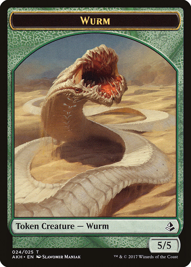 Unwavering Initiate // Wurm Double-Sided Token [Amonkhet Tokens] - The Mythic Store | 24h Order Processing