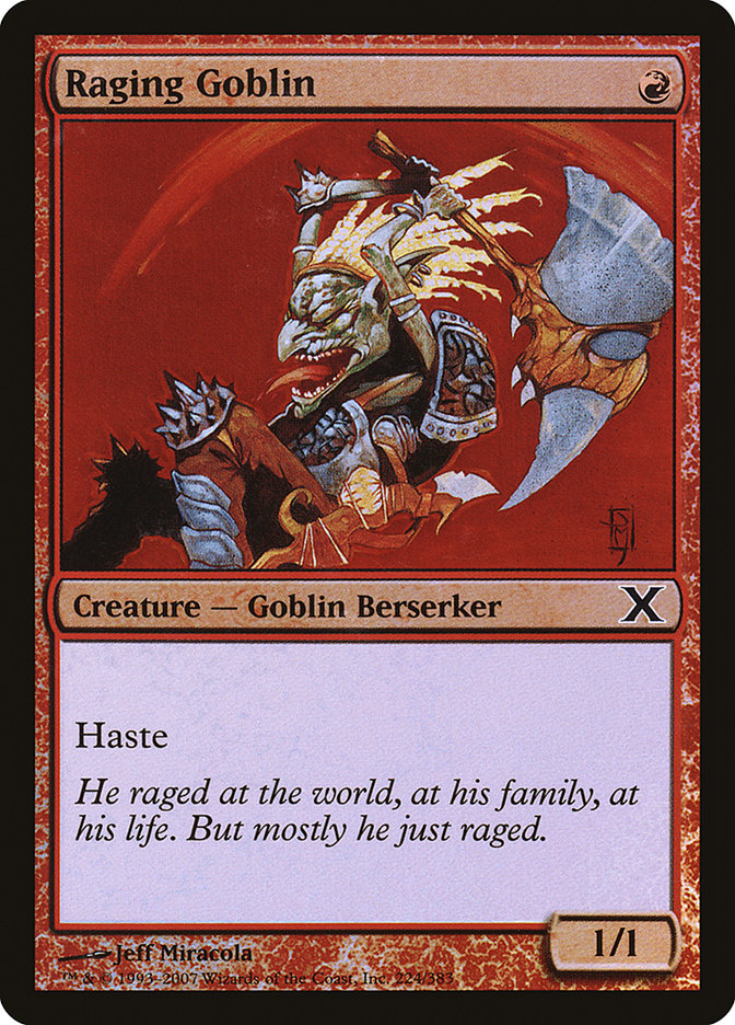 Raging Goblin (Premium Foil) [Tenth Edition] - The Mythic Store | 24h Order Processing