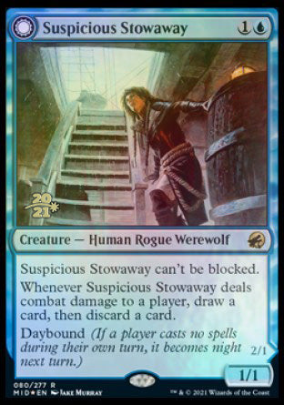 Suspicious Stowaway // Seafaring Werewolf [Innistrad: Midnight Hunt Prerelease Promos] - The Mythic Store | 24h Order Processing