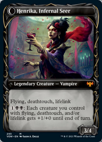 Henrika Domnathi // Henrika, Infernal Seer (Showcase Fang Frame) [Innistrad: Crimson Vow] - The Mythic Store | 24h Order Processing