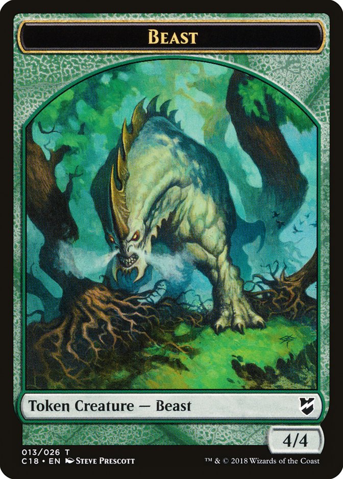 Cat Warrior // Beast (013) Double-Sided Token [Commander 2018 Tokens] - The Mythic Store | 24h Order Processing