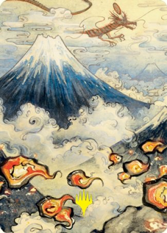 Mountain Art Card (Gold-Stamped Signature) [Kamigawa: Neon Dynasty Art Series] - The Mythic Store | 24h Order Processing