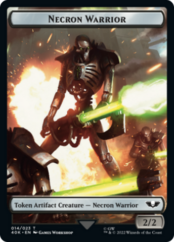 Necron Warrior // Insect Double-Sided Token [Warhammer 40,000 Tokens] - The Mythic Store | 24h Order Processing
