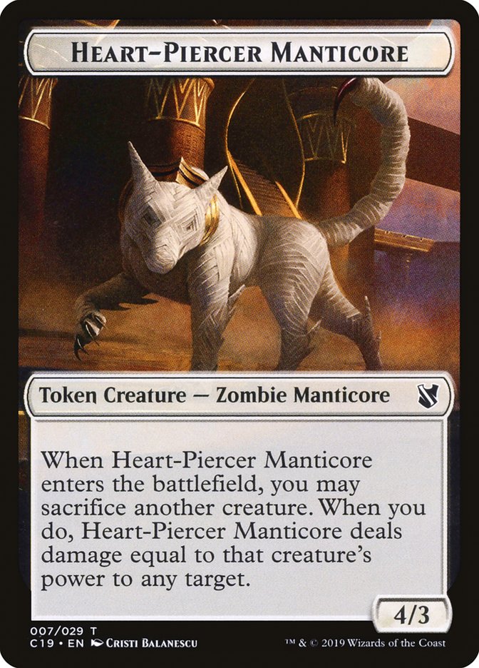 Heart-Piercer Manticore Token [Commander 2019 Tokens] - The Mythic Store | 24h Order Processing