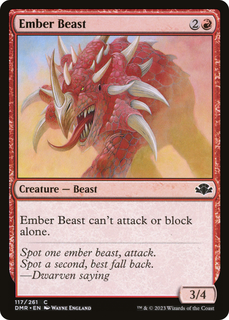 Ember Beast [Dominaria Remastered] - The Mythic Store | 24h Order Processing