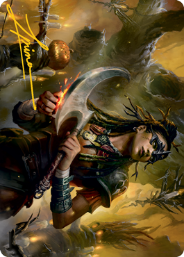 Harvesttide Sentry Art Card (Gold-Stamped Signature) [Innistrad: Midnight Hunt Art Series] - The Mythic Store | 24h Order Processing