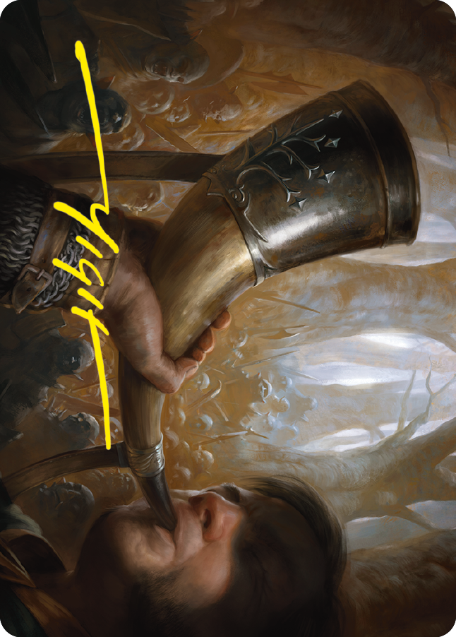 Horn of Gondor Art Card (Gold-Stamped Signature) [The Lord of the Rings: Tales of Middle-earth Art Series] - The Mythic Store | 24h Order Processing
