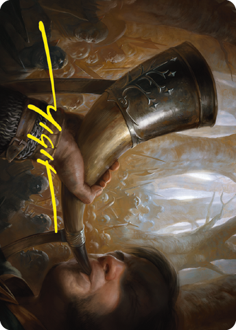 Horn of Gondor Art Card (Gold-Stamped Signature) [The Lord of the Rings: Tales of Middle-earth Art Series] - The Mythic Store | 24h Order Processing