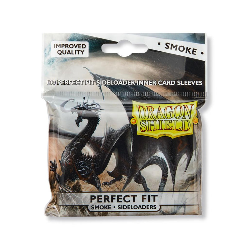 Dragon Shield Perfect Fit Sleeve Sideloaders - Smoke ‘Shinon’ 100ct - The Mythic Store | 24h Order Processing