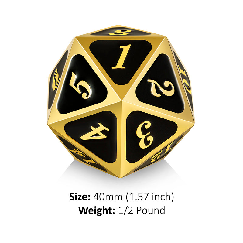 Metal D20 Spindown Dice - The Mythic Store | 24h Order Processing