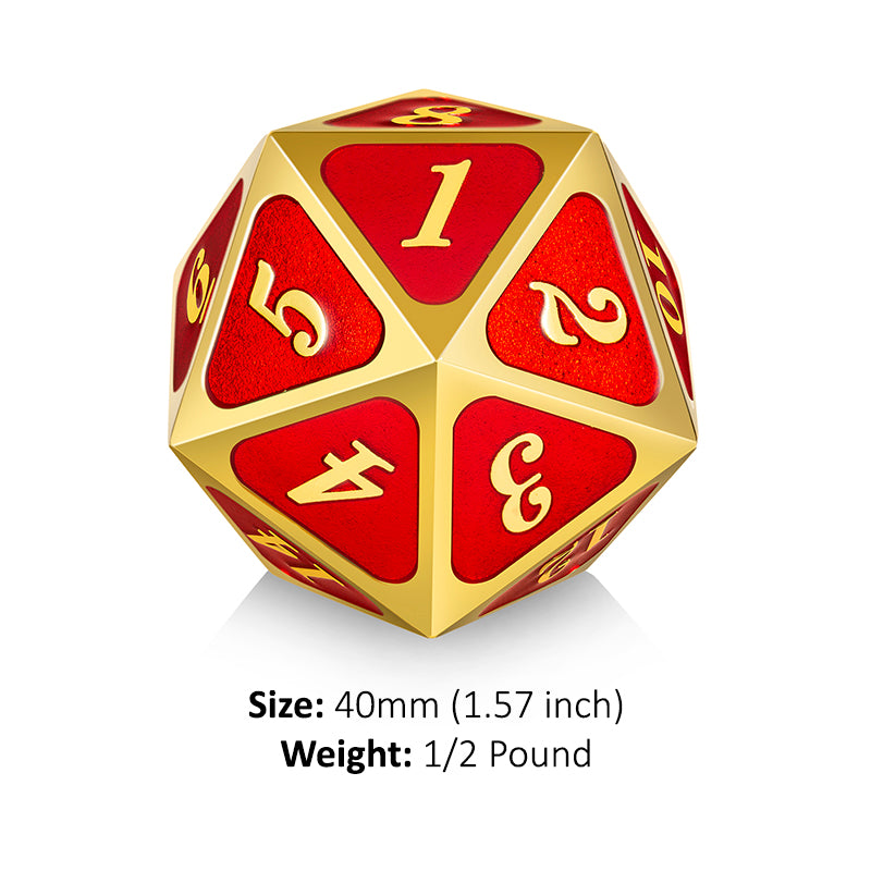 Metal D20 Spindown Dice - The Mythic Store | 24h Order Processing