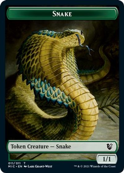 Spirit // Snake Double-Sided Token [Innistrad: Midnight Hunt Commander Tokens] - The Mythic Store | 24h Order Processing