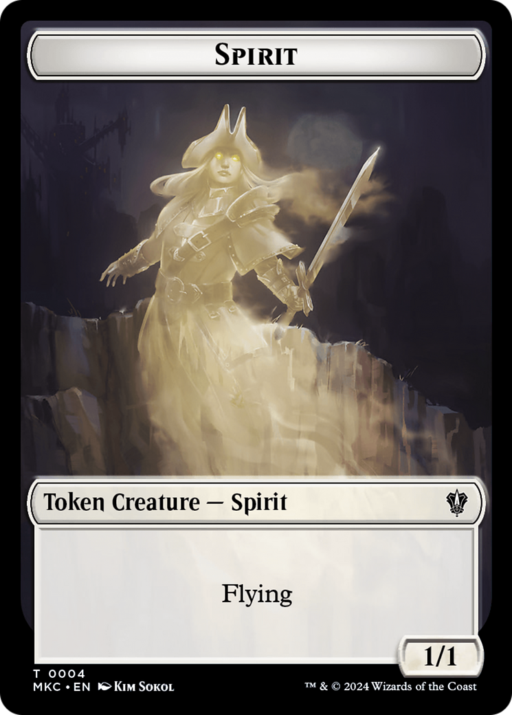 Spirit // Phyrexian Germ Double-Sided Token [Murders at Karlov Manor Commander Tokens] - The Mythic Store | 24h Order Processing