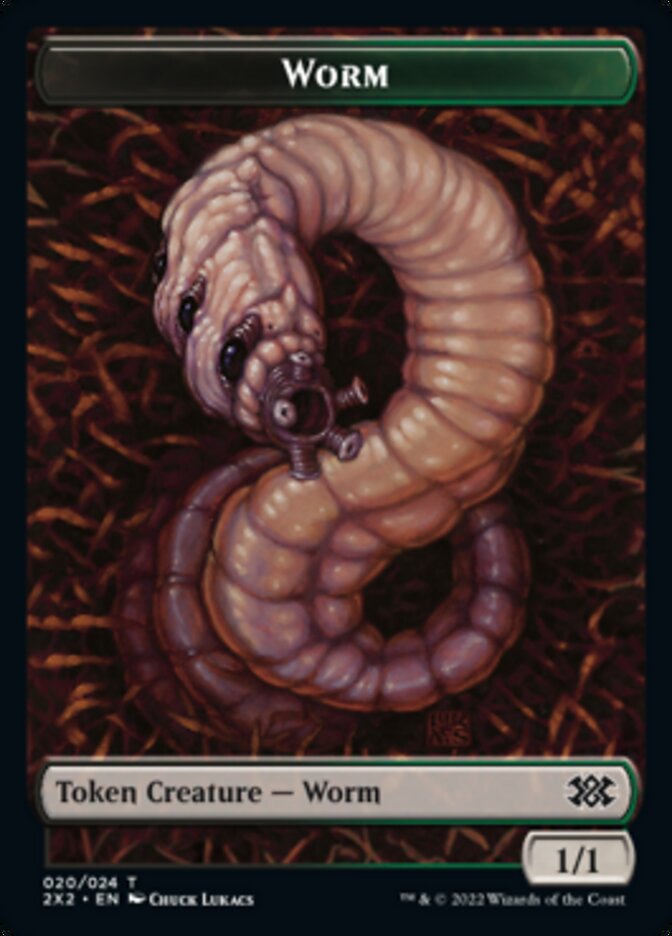 Worm // Aven Initiate Double-Sided Token [Double Masters 2022 Tokens] - The Mythic Store | 24h Order Processing