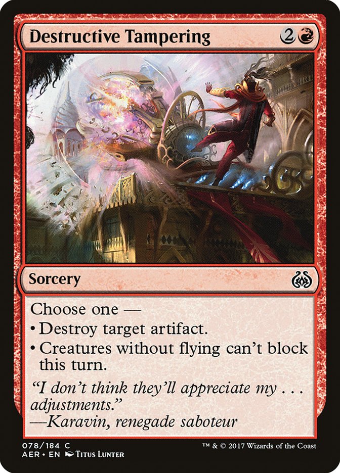 Destructive Tampering [Aether Revolt] - The Mythic Store | 24h Order Processing