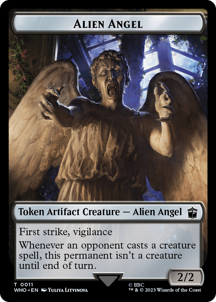 Alien Angel // Mutant Double-Sided Token [Doctor Who Tokens] - The Mythic Store | 24h Order Processing