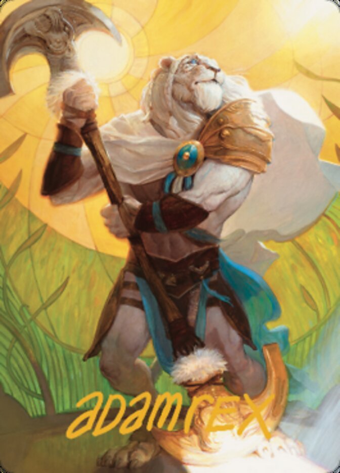 Ajani, Sleeper Agent Art Card (Gold-Stamped Signature) [Dominaria United Art Series] - The Mythic Store | 24h Order Processing