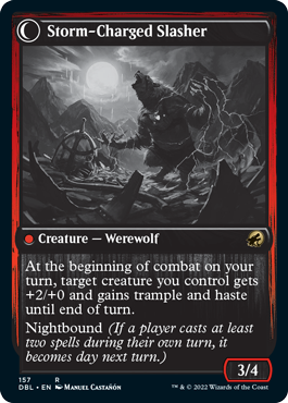 Reckless Stormseeker // Storm-Charged Slasher [Innistrad: Double Feature] - The Mythic Store | 24h Order Processing