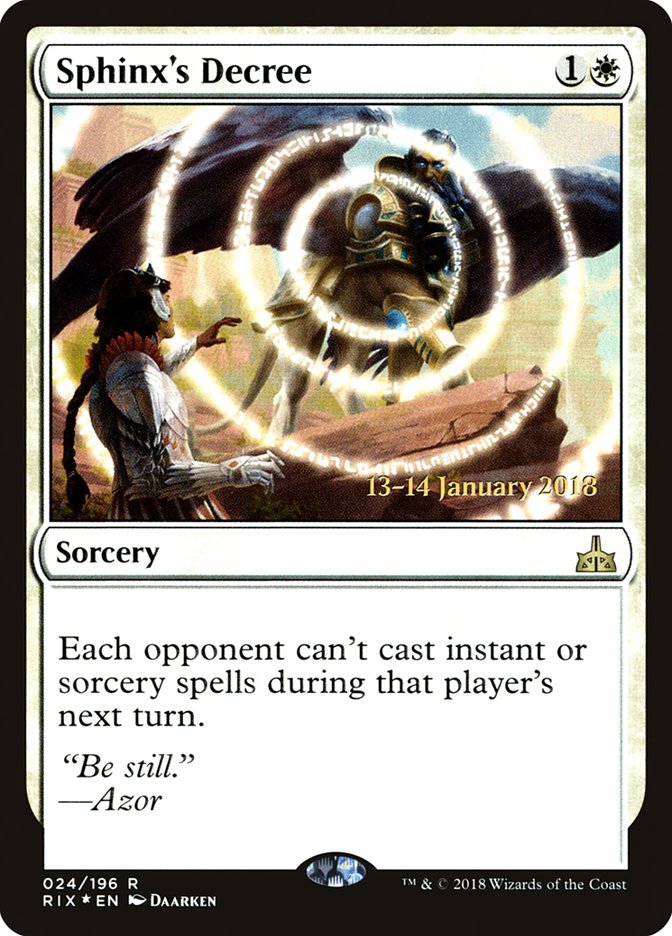 Sphinx's Decree [Rivals of Ixalan Prerelease Promos] - The Mythic Store | 24h Order Processing