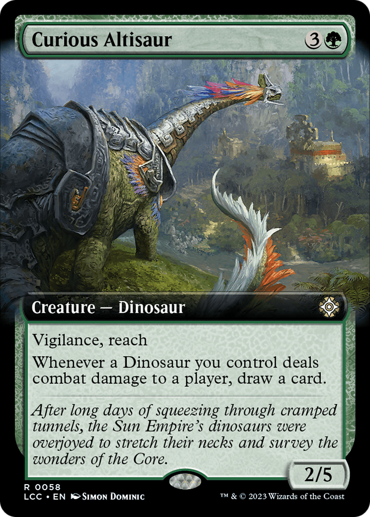 Curious Altisaur (Extended Art) [The Lost Caverns of Ixalan Commander] - The Mythic Store | 24h Order Processing