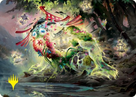 Go-Shintai of Life's Origin Art Card (Gold-Stamped Signature) [Kamigawa: Neon Dynasty Art Series] - The Mythic Store | 24h Order Processing