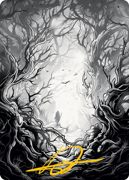 Forest 1 Art Card (Gold-Stamped Signature) [Innistrad: Midnight Hunt Art Series] - The Mythic Store | 24h Order Processing