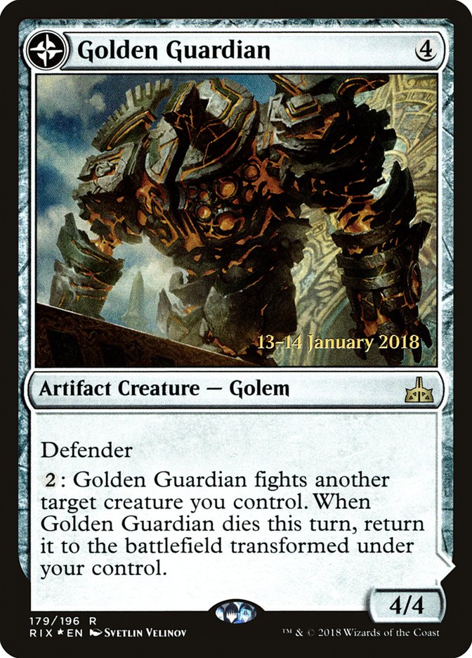 Golden Guardian // Gold-Forge Garrison [Rivals of Ixalan Prerelease Promos] - The Mythic Store | 24h Order Processing