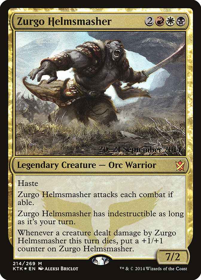 Zurgo Helmsmasher [Khans of Tarkir Prerelease Promos] - The Mythic Store | 24h Order Processing