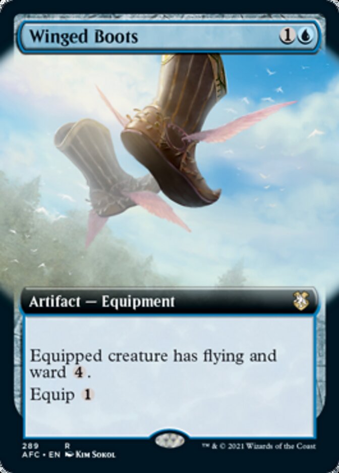 Winged Boots (Extended Art) [Dungeons & Dragons: Adventures in the Forgotten Realms Commander] - The Mythic Store | 24h Order Processing