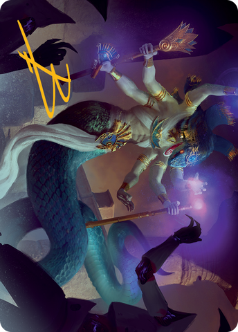 Imoti, Celebrant of Bounty Art Card (Gold-Stamped Signature) [March of the Machine Art Series] - The Mythic Store | 24h Order Processing