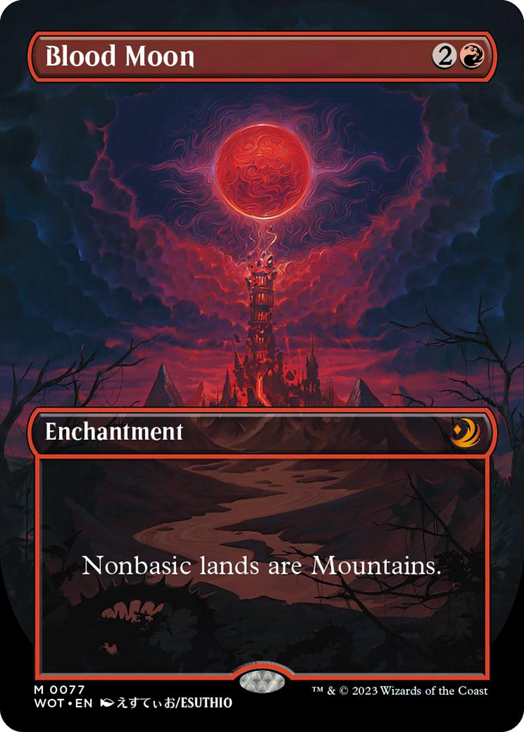 Blood Moon (Anime Borderless) [Wilds of Eldraine: Enchanting Tales] - The Mythic Store | 24h Order Processing