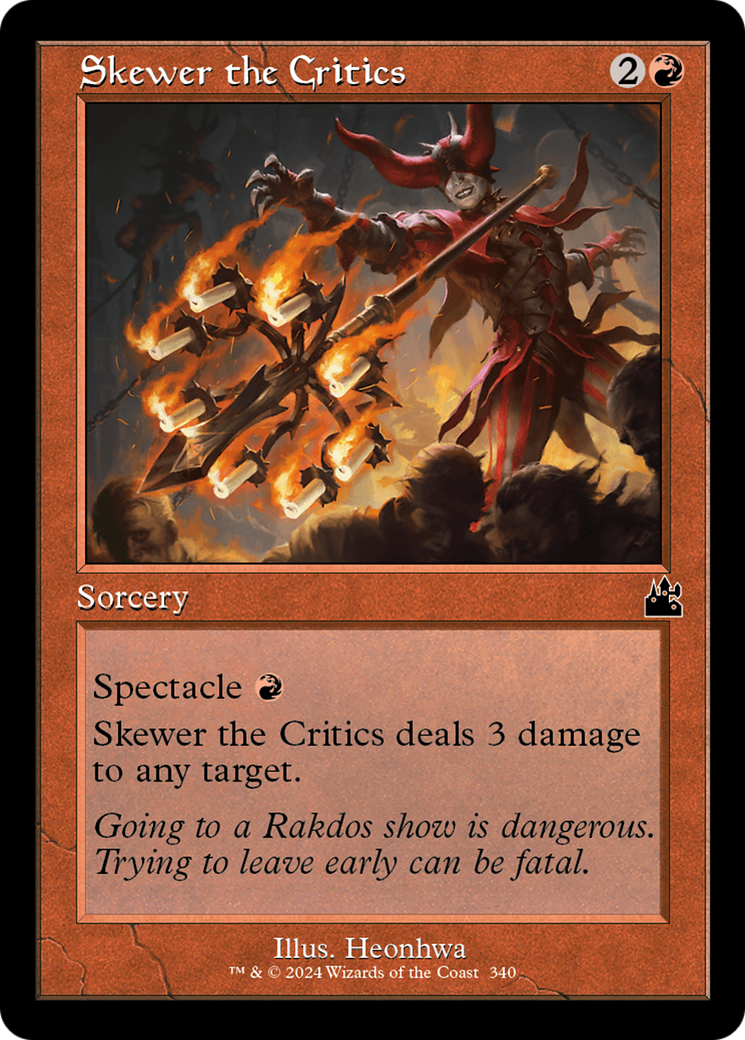 Skewer the Critics (Retro Frame) [Ravnica Remastered] - The Mythic Store | 24h Order Processing