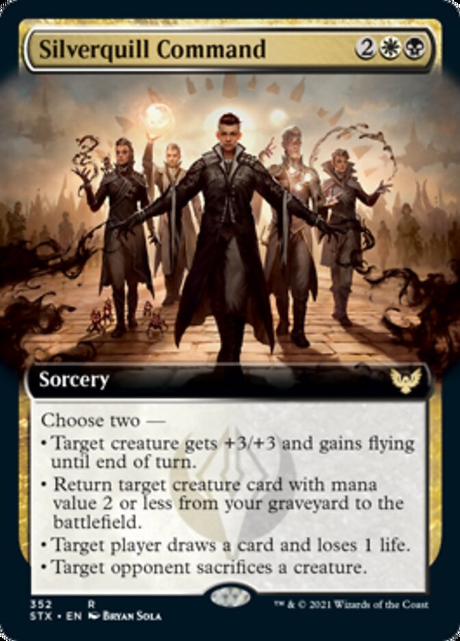 Silverquill Command (Extended Art) [Strixhaven: School of Mages] - The Mythic Store | 24h Order Processing