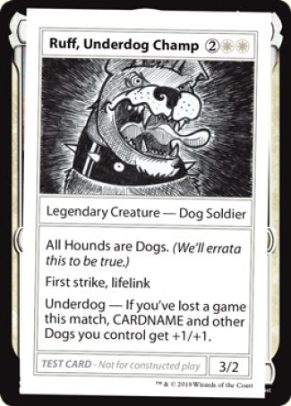 Ruff, Underdog Champ (2021 Edition) [Mystery Booster Playtest Cards] - The Mythic Store | 24h Order Processing