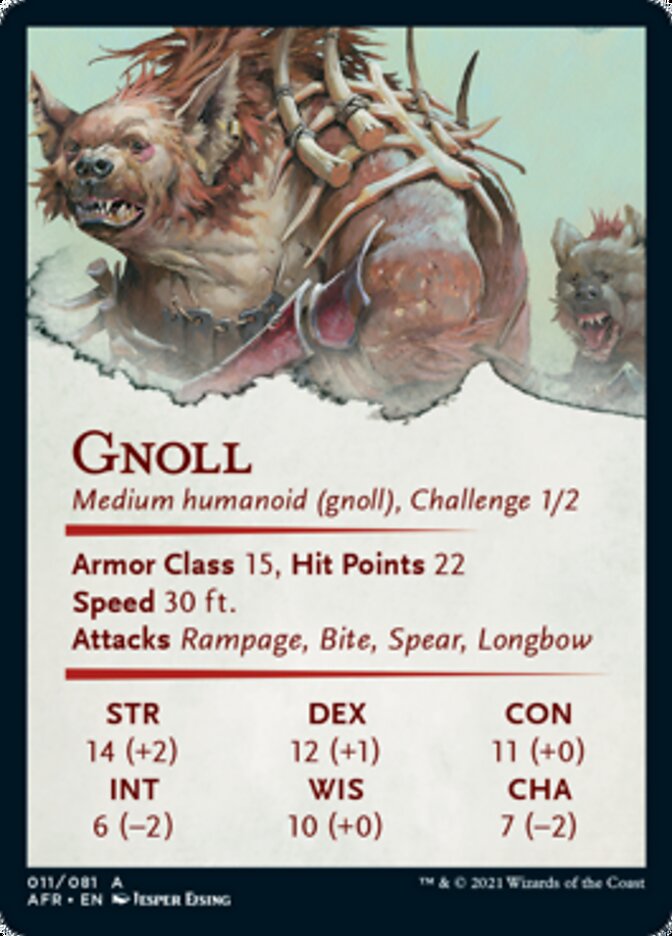 Gnoll Art Card (Gold-Stamped Signature) [Dungeons & Dragons: Adventures in the Forgotten Realms Art Series] - The Mythic Store | 24h Order Processing