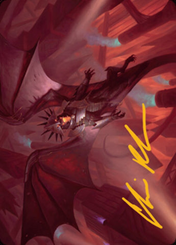 Ziatora, the Incinerator Art Card (Gold-Stamped Signature) [Streets of New Capenna Art Series] - The Mythic Store | 24h Order Processing